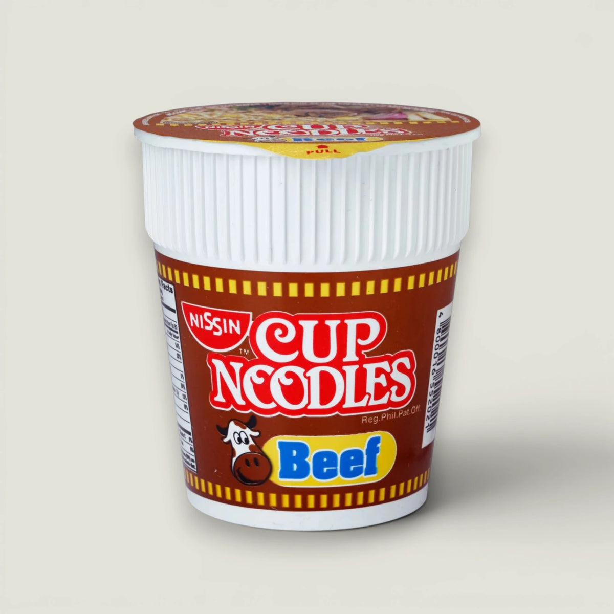 מרק נודלס בכוס בטעם בקר, 60 גרם, Nissin