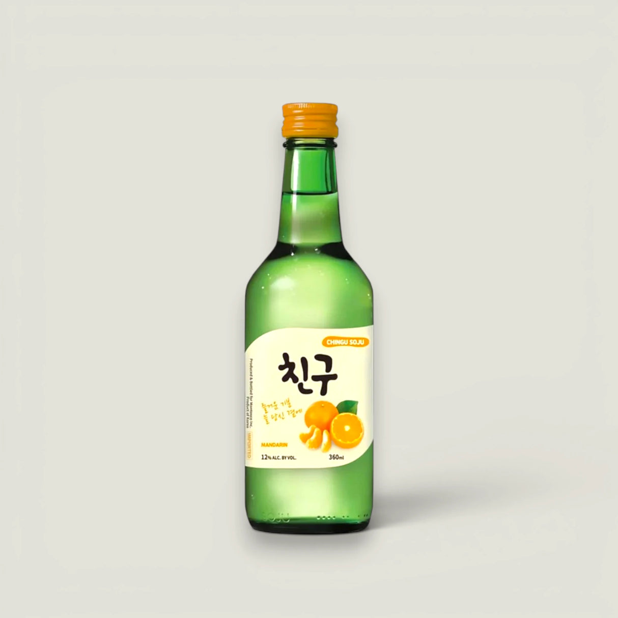 סוג'ו קוריאני בטעם מנדרינה, 360 מ"ל, Chingu