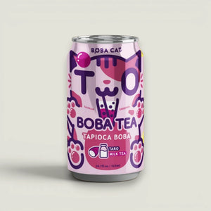 תה חלב בובה בטעם טארו עם טפיוקה, 315 מ"ל · Boba Cat
