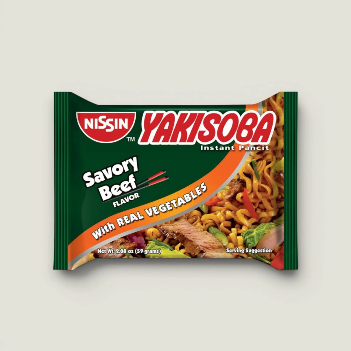 Nissin Yakisoba - נודלס מוקפצים בטעם בקר וירקות 59 גרם