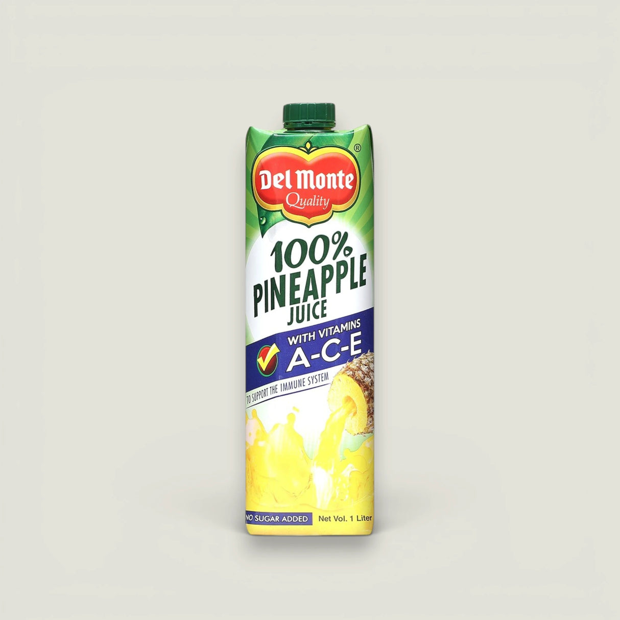Pineapple Juice 100%, 1 liter · Del Monte
