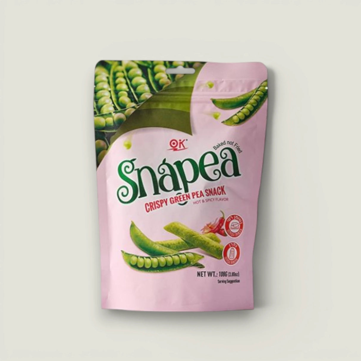Snapea - חטיף אפונה ירוקה קריספי חריף 108 גרם