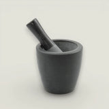 מכתש ועלי גרניט שחור, 13x13 ס"מ, CutterPeeler