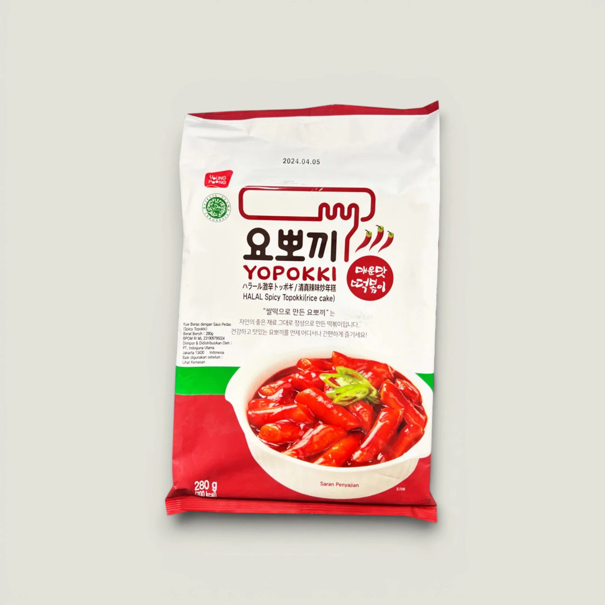 טופוקי קוריאני חריף Yopokki 240 גרם