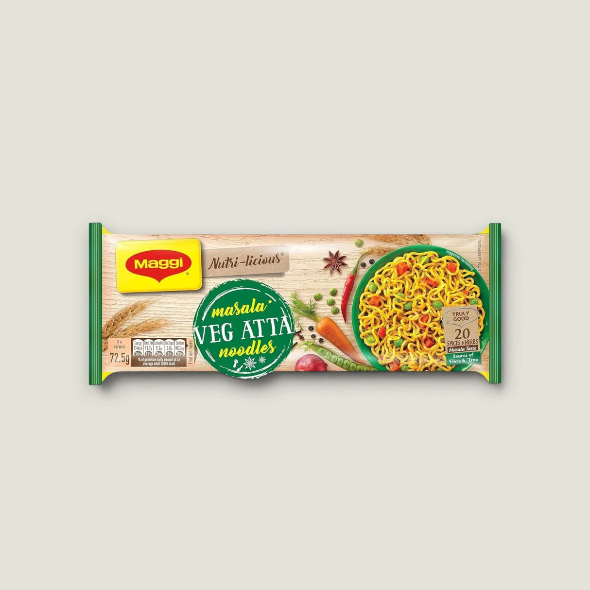 אטריות אינסטנט מחיטה מלאה בטעם מסאלה Maggi 72.5 גרם