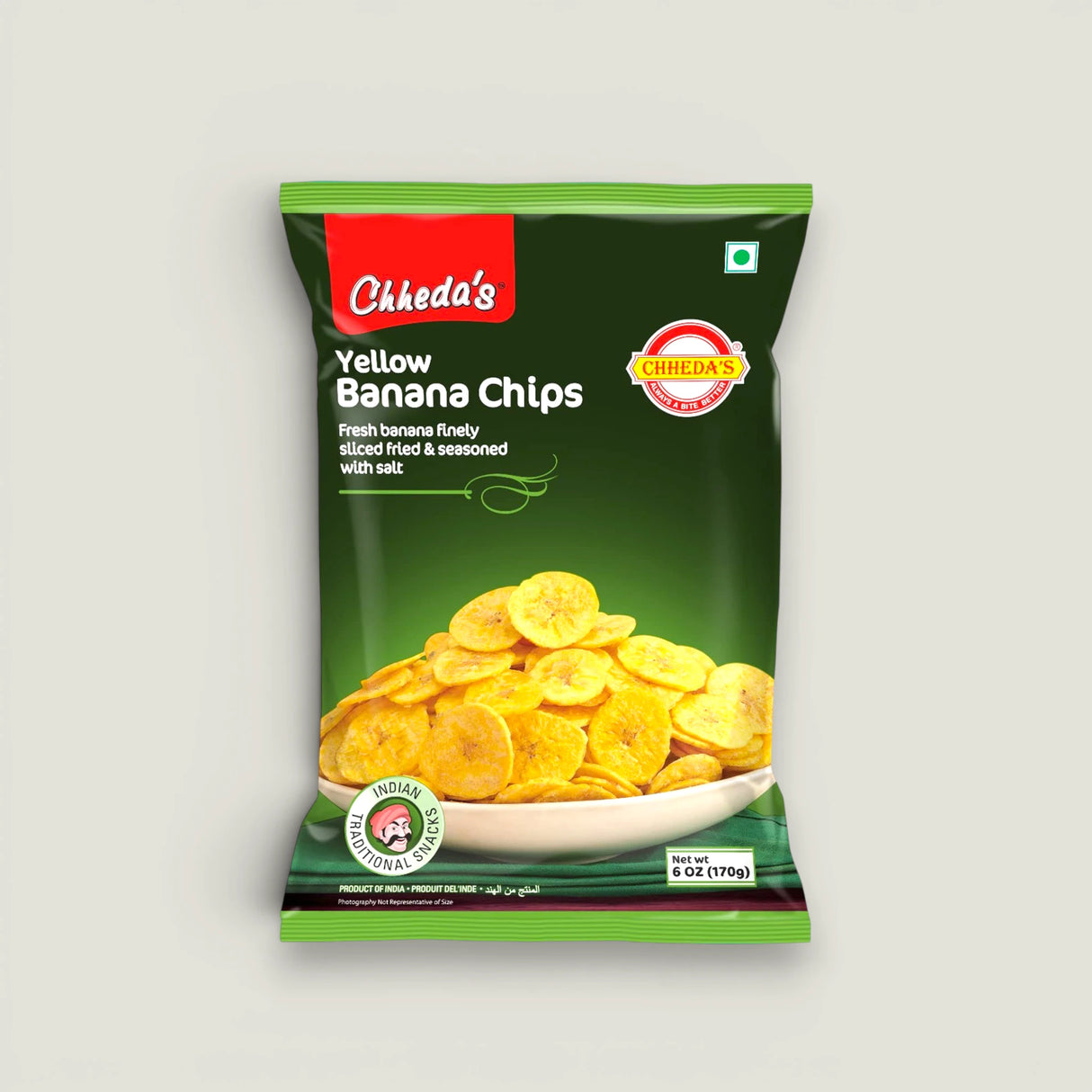 Yellow Banana Chips, 170g · Chheda's